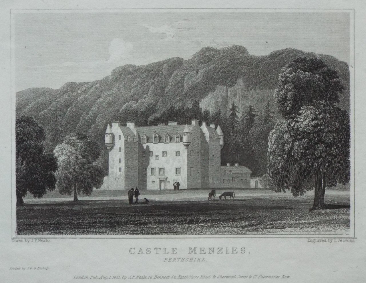 Print - Castle Menzies, Perthshire. - Jeavons
